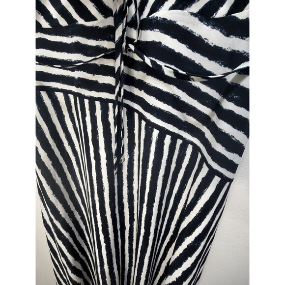 Armani Exchange Women's Wrap Visitar › Stripe Printed Maxi Dress V Neck 10 - Picture 13 of 16